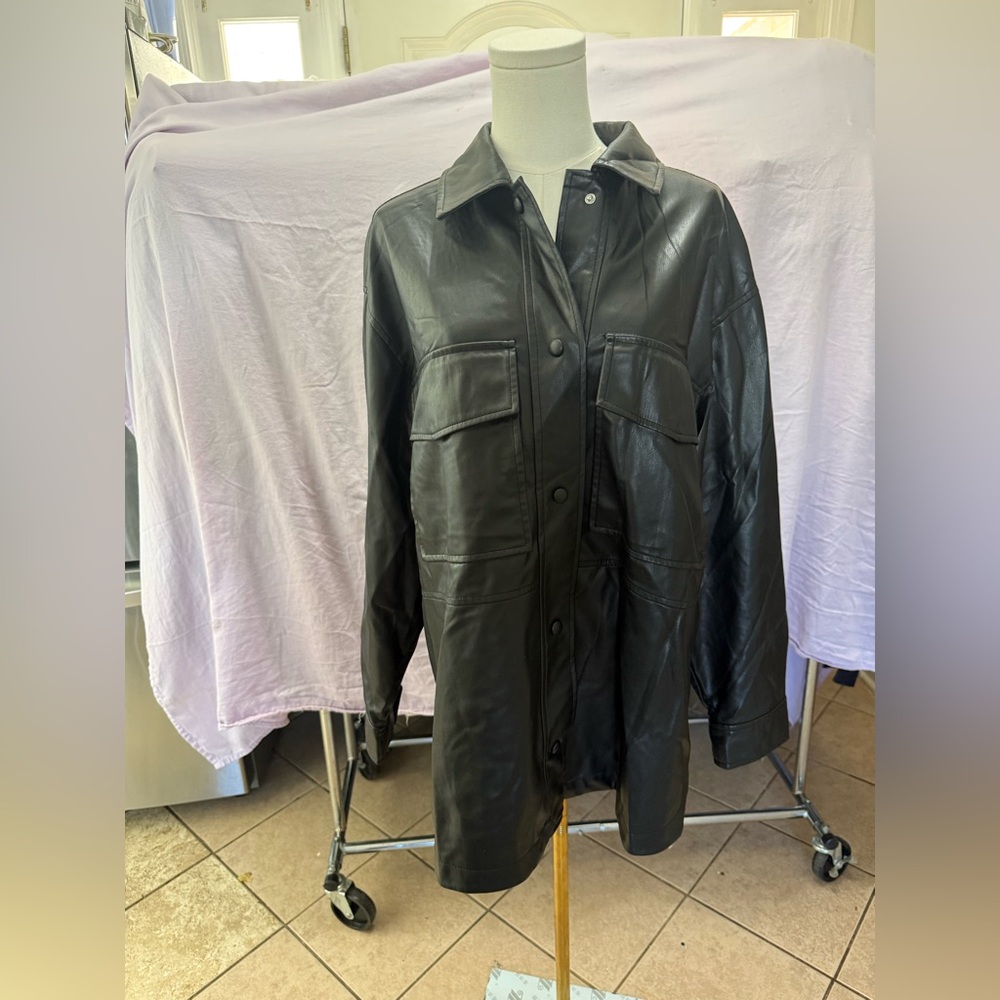 Zara Black Leather Jacket for Women